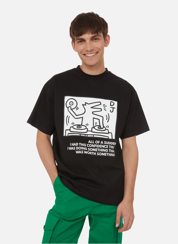 T-shirt Honey Fucking Dijon x Keith Haring en coton Noir by HONEY FUCKING DIJON HONEY FUCKING DIJON T-shirt Honey Fucking Dijon x Keith Haring en coton Noir