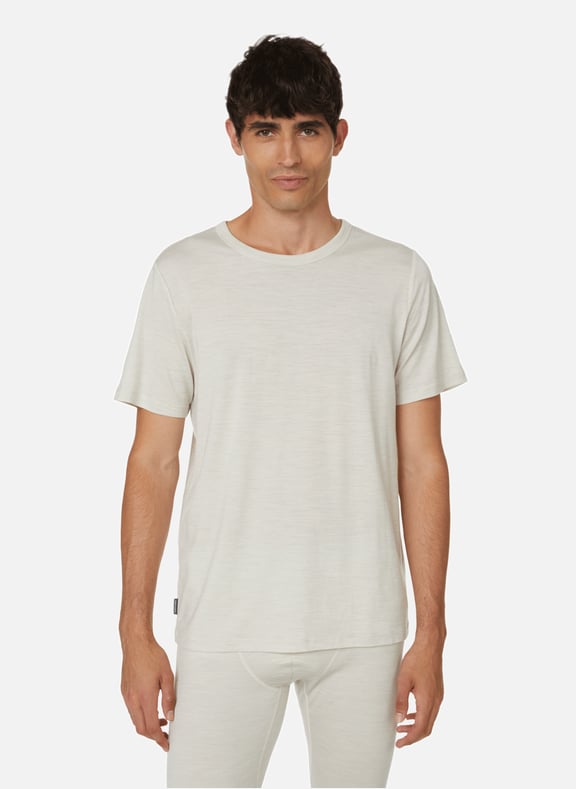 T-shirt en laine mérinos Beige by ICEBREAKER ICEBREAKER T-shirt en laine mérinos Beige