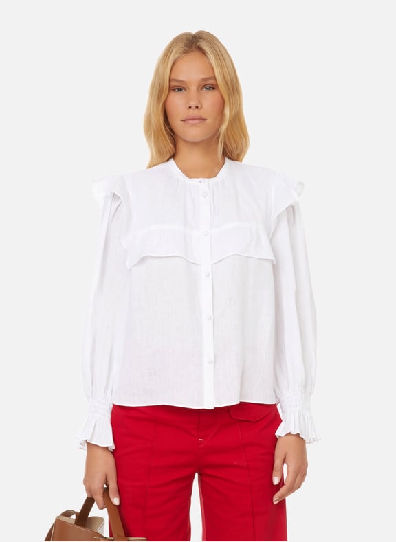 Chemise Elatedy Ligne Etoile Blanc by ISABEL MARANT - ETOILE ISABEL MARANT - ETOILE Chemise Elatedy Ligne Etoile Blanc