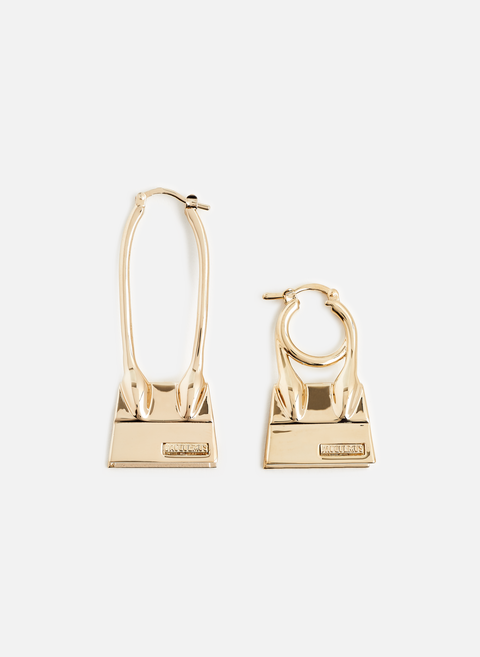 JACQUEMUS gold knot chiquito hoop earrings 