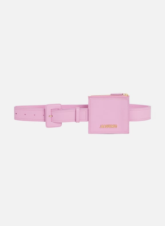 La ceinture Carrée en cuir Rose by JACQUEMUS JACQUEMUS La ceinture Carrée en cuir Rose