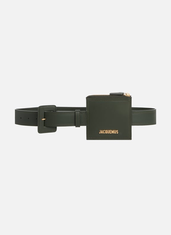 La ceinture Carrée en cuir Vert by JACQUEMUS JACQUEMUS La ceinture Carrée en cuir Vert