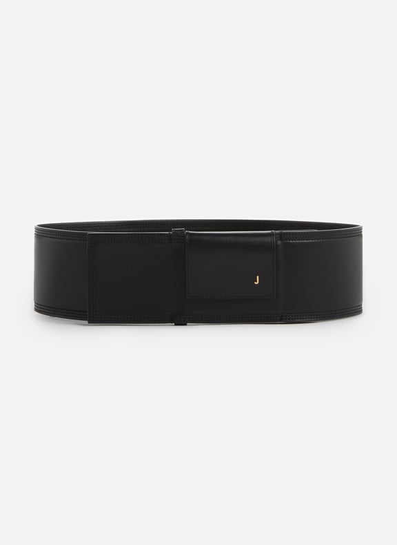 La ceinture Pichoto en cuir Noir by JACQUEMUS JACQUEMUS La ceinture Pichoto en cuir Noir
