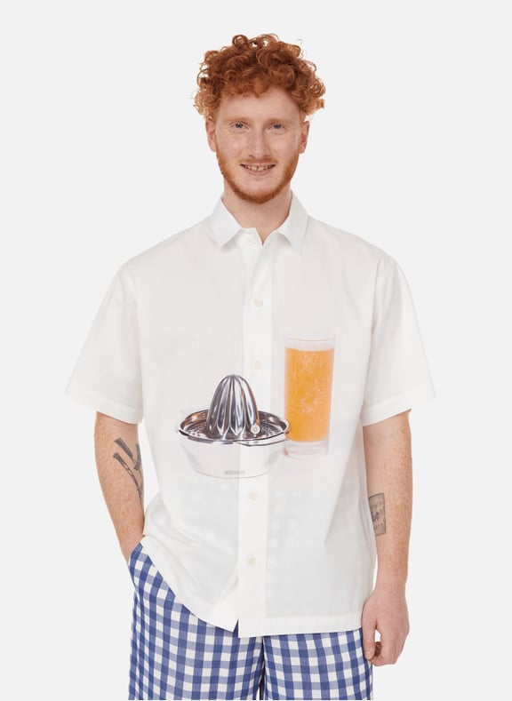 La Chemise Moisson en coton Blanc by JACQUEMUS JACQUEMUS La Chemise Moisson en coton Blanc