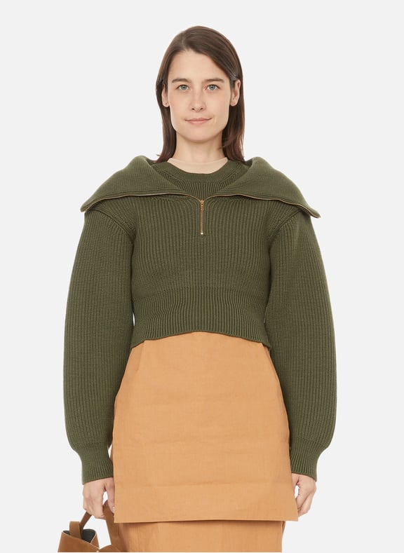 La maille Risoul en laine mérinos Vert by JACQUEMUS JACQUEMUS La maille Risoul en laine mérinos Vert