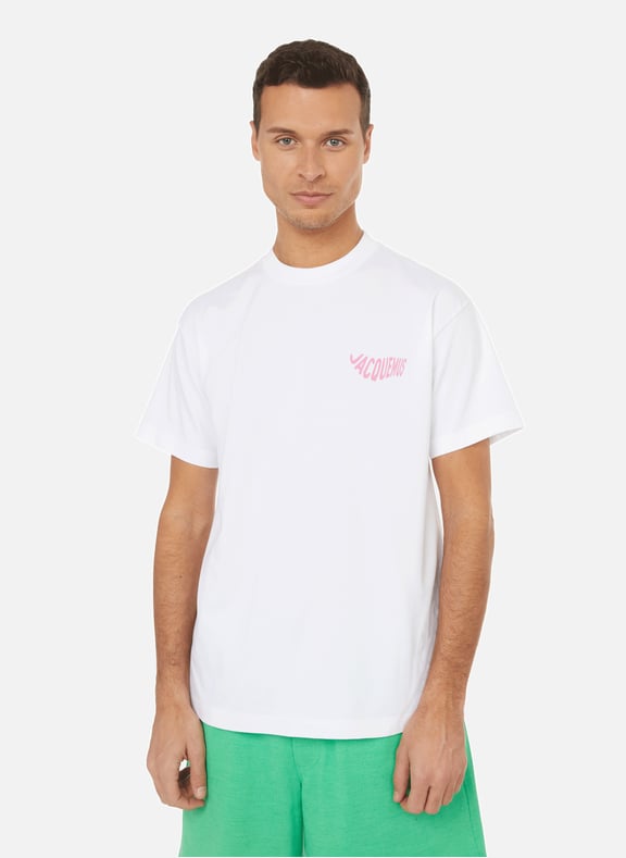 Le Tshirt Vague en coton Blanc by JACQUEMUS JACQUEMUS Le Tshirt Vague en coton Blanc
