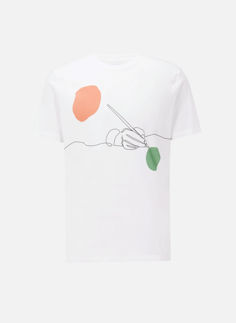 Round-neck organic cotton T-shirt WhiteJAGVI RIVE GAUCHE 