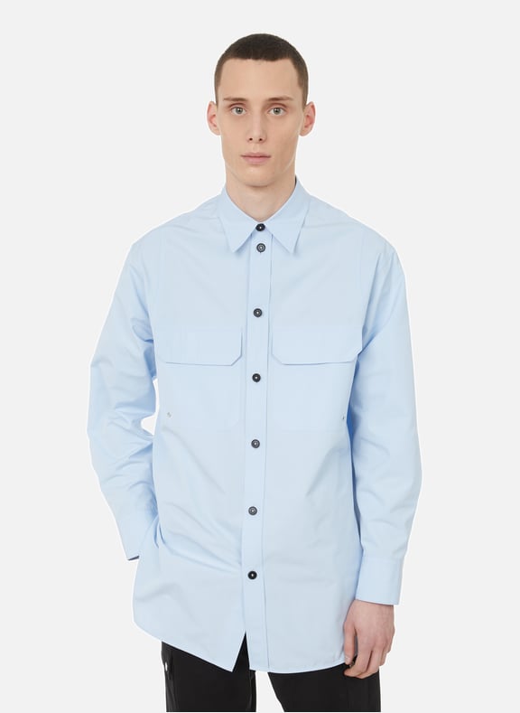 Chemise oversize en popeline de coton Bleu by JIL SANDER JIL SANDER Chemise oversize en popeline de coton Bleu