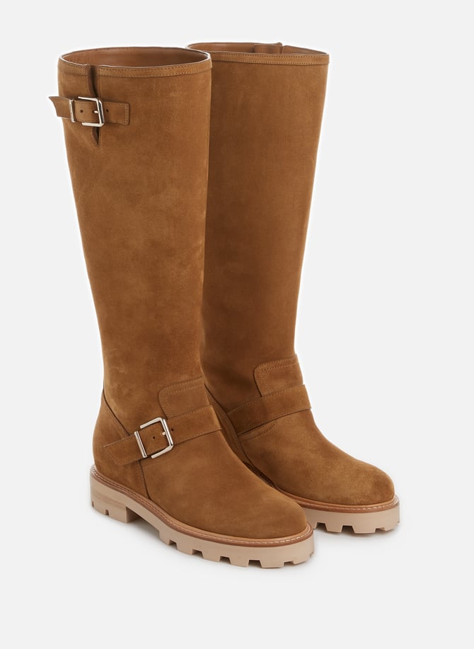 Bottes femme marron cuir hotsell