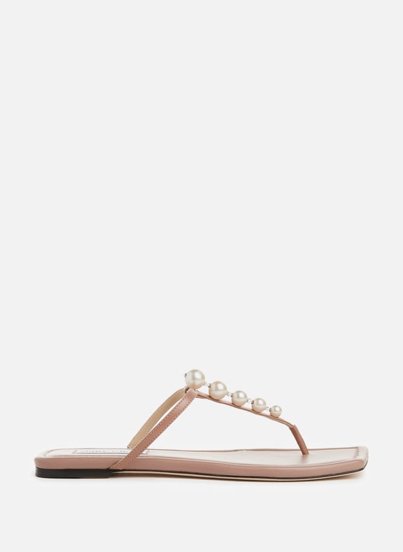 Mules Alaina en cuir Rose by JIMMY CHOO JIMMY CHOO Mules Alaina en cuir Rose