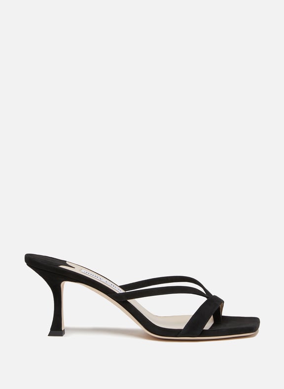 Mules Maelie 70 en cuir Noir by JIMMY CHOO JIMMY CHOO Mules Maelie 70 en cuir Noir