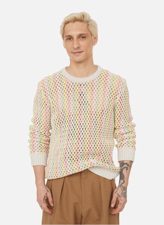 Pull en maille de coton Beige by KOCHÉ KOCHÉ Pull en maille de coton Beige