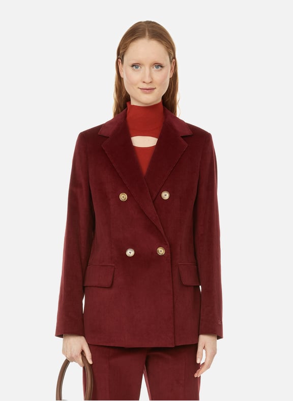 Veste en velours côtelé Rouge by LACOSTE LACOSTE Veste en velours côtelé Rouge