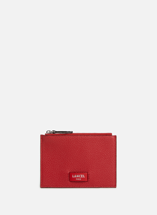 Large Ninon zipped card holder in leather LANCEL