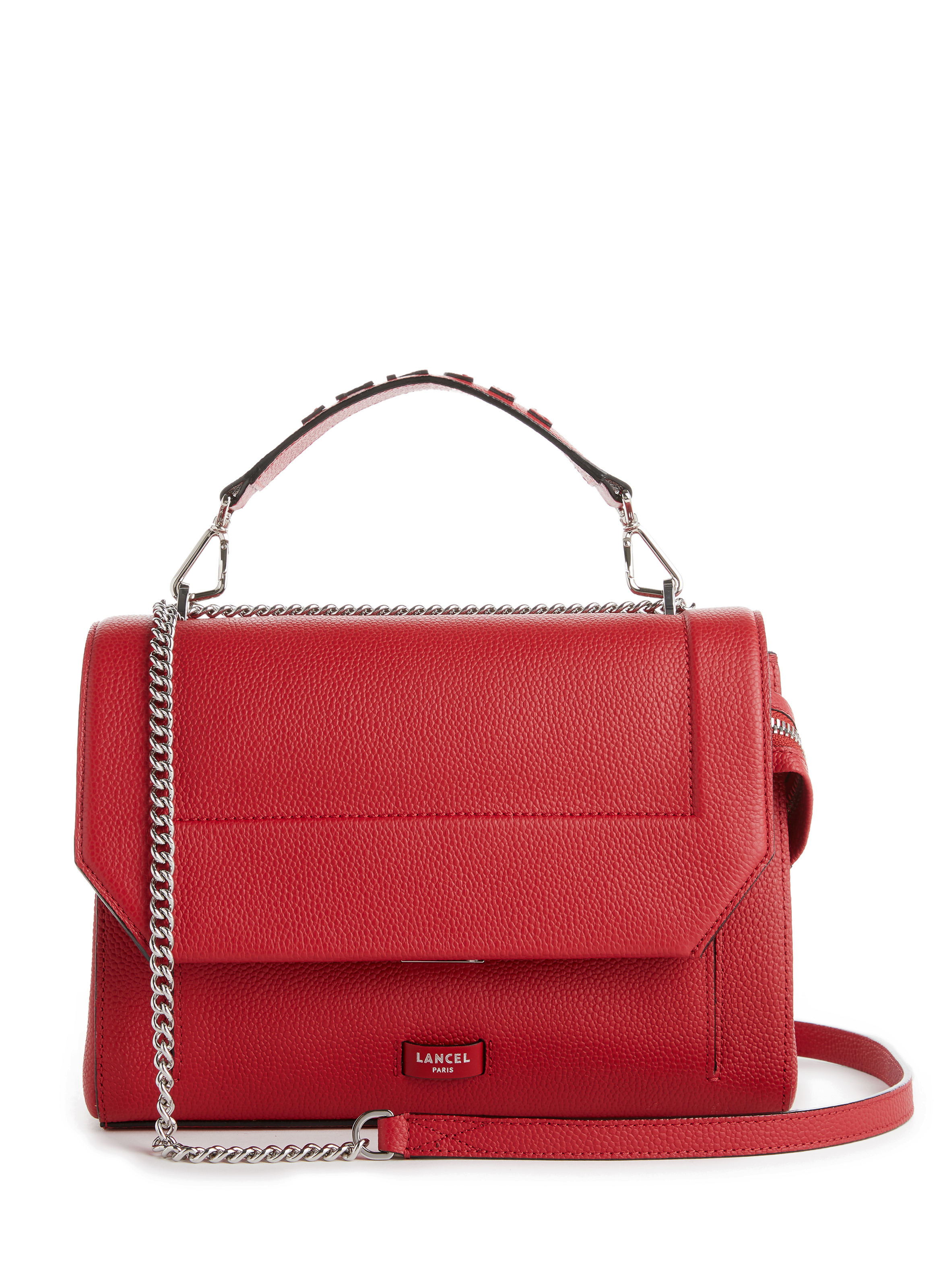 Lancel small Charlie leather bag - Red