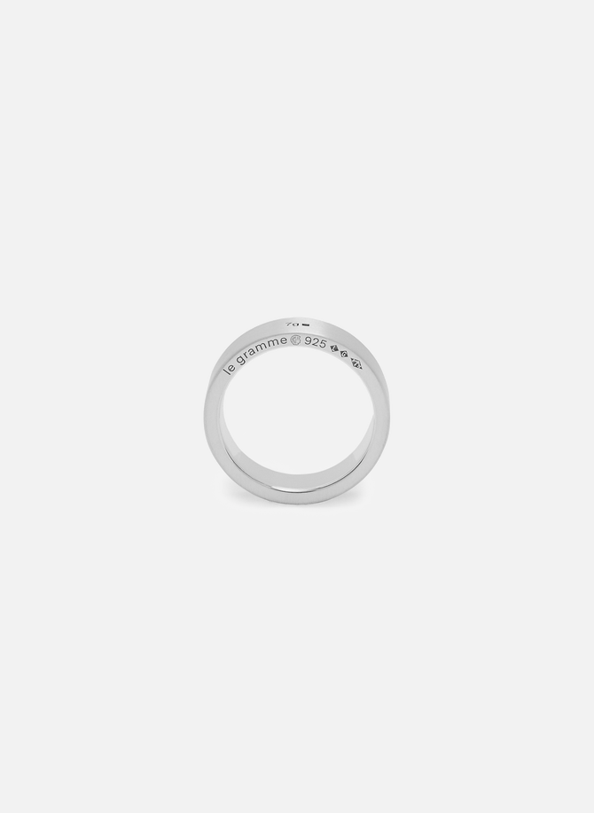 Ribbon ring 7g in smooth brushed silver LE GRAMME