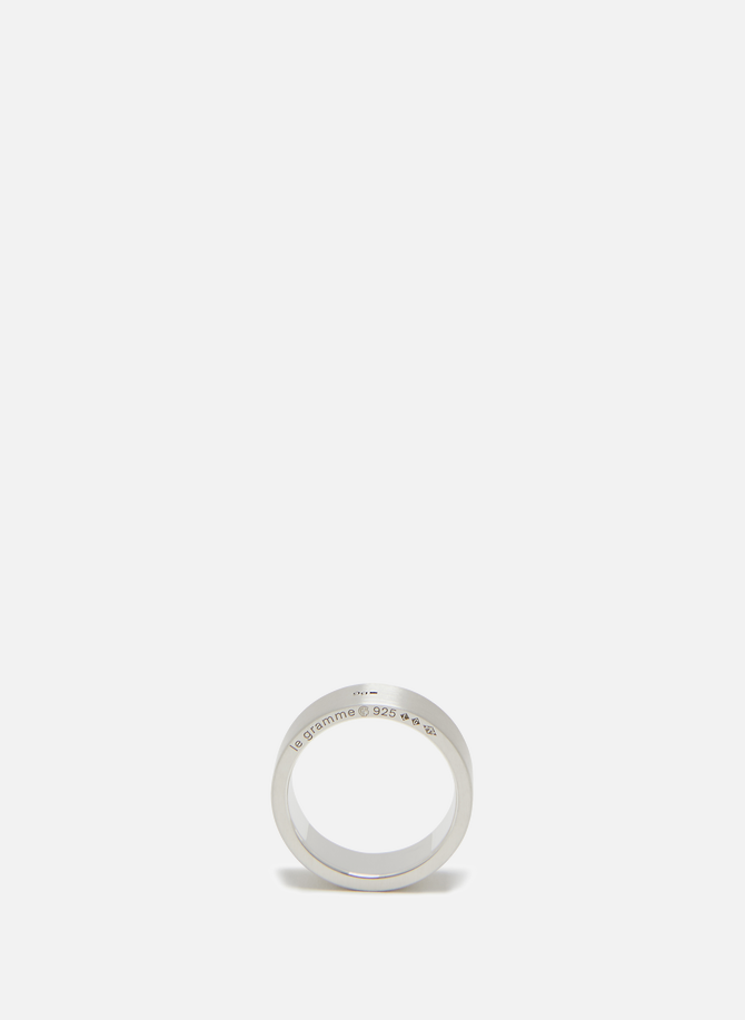 Ribbon ring 9g in smooth brushed silver LE GRAMME