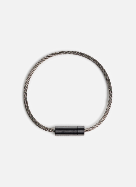 Brushed black 7g ceramic cable bracelet BlackLE GRAMME 