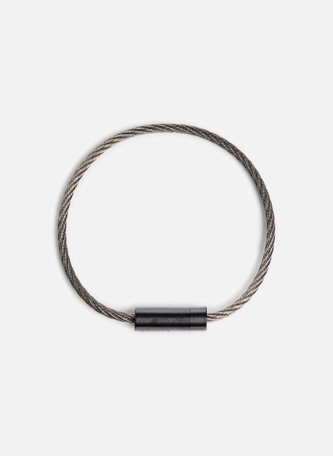 LE GRAMME brushed black 7g ceramic cable bracelet
