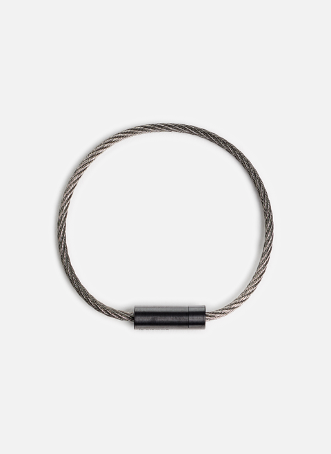 Bracelet câble en céramique 7g noir brossé NoirLE GRAMME 