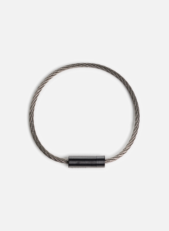 LE GRAMME Bracelet câble 7g en céramique brossée Noir