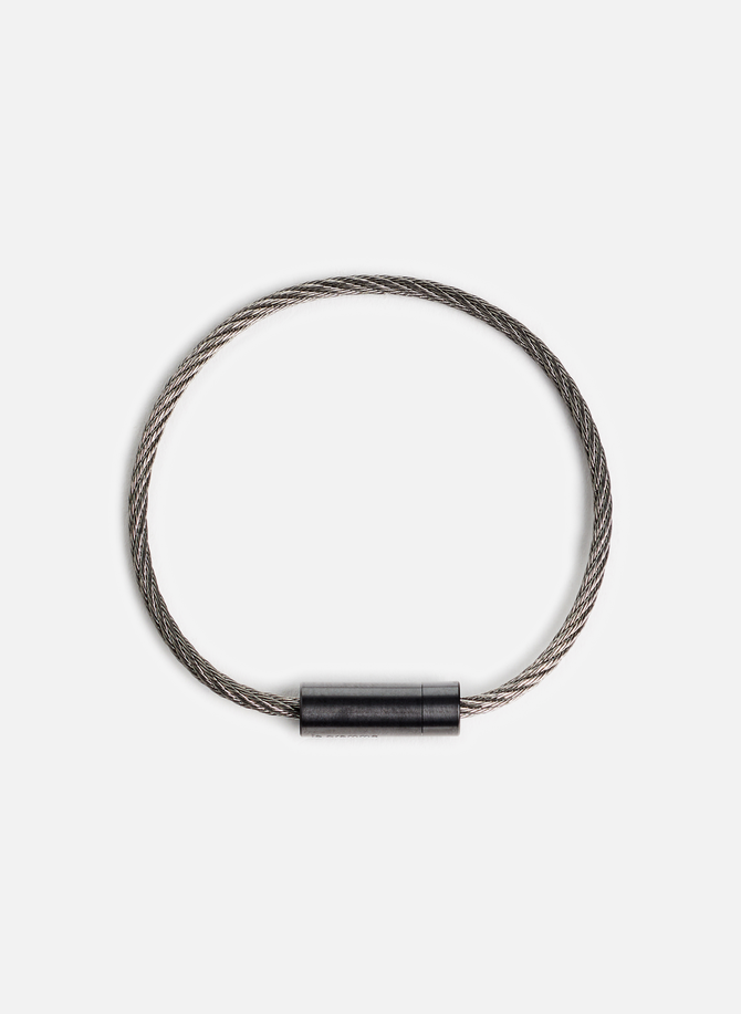 Bracelet câble en céramique noir brossé LE GRAMME