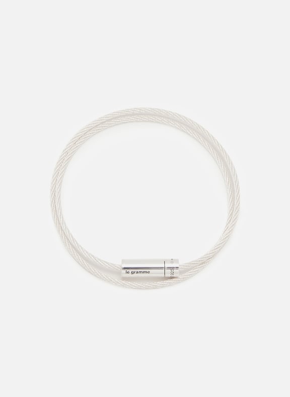 Bracelet câble double tour 9g en argent lisse poli Argent by LE GRAMME LE GRAMME Bracelet câble double tour 9g en argent lisse poli Argent