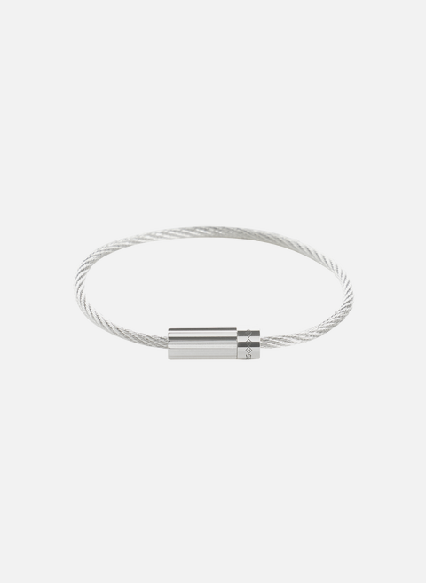 Bracelet câble guilloché horizontal 9g en argent poli  ArgentLE GRAMME 
