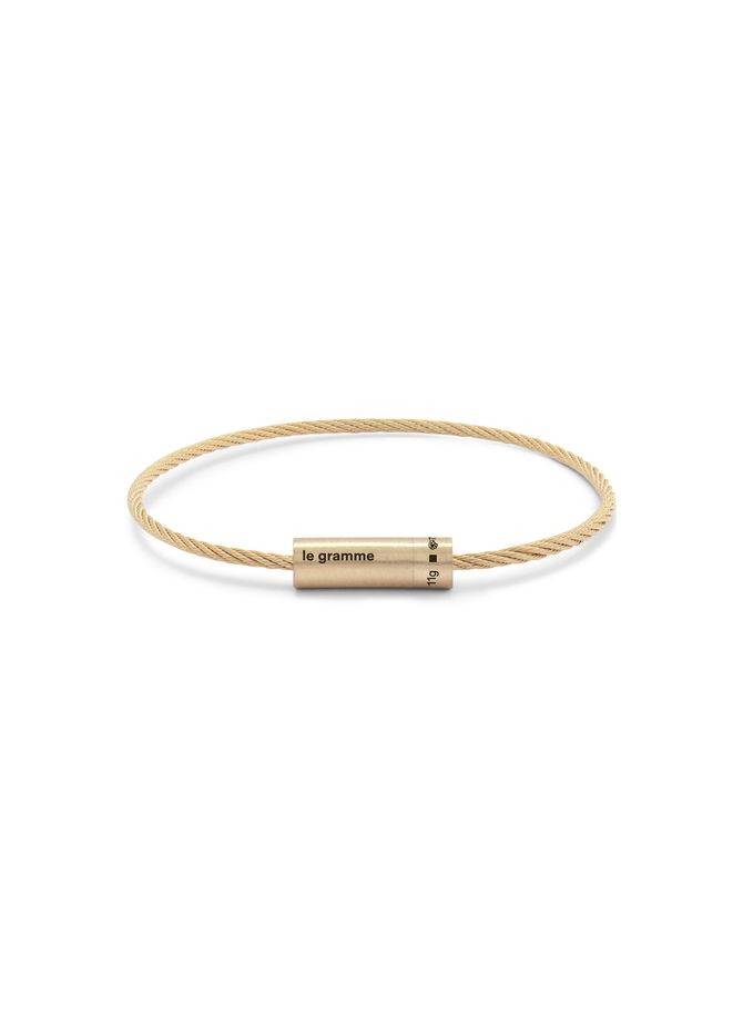 11g cable bracelet in brushed yellow gold LE GRAMME
