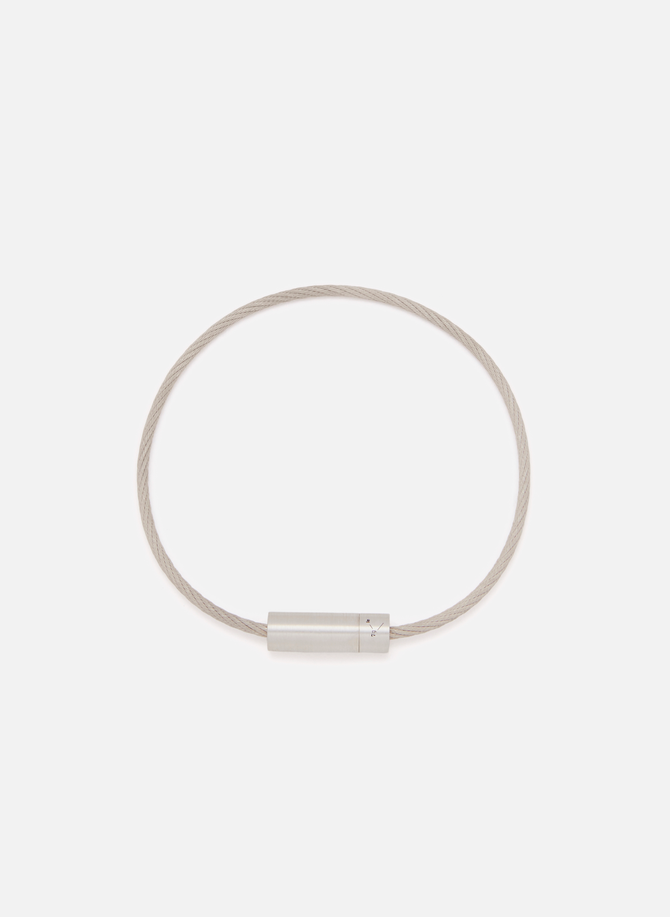 Le 7g cable bracelet in smooth brushed silver LE GRAMME