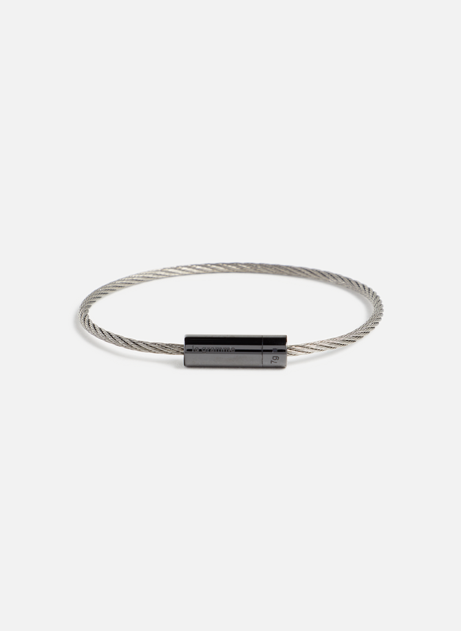 LE GRAMME polished black ceramic 7g cable bracelet