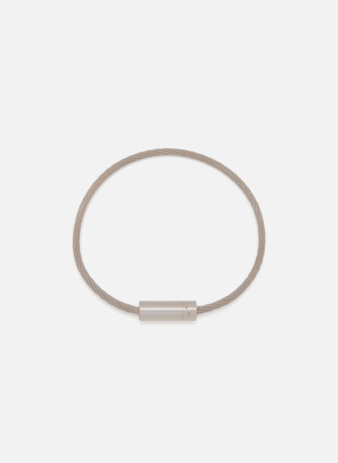 LE GRAMME 9g cable bracelet in smooth brushed silver