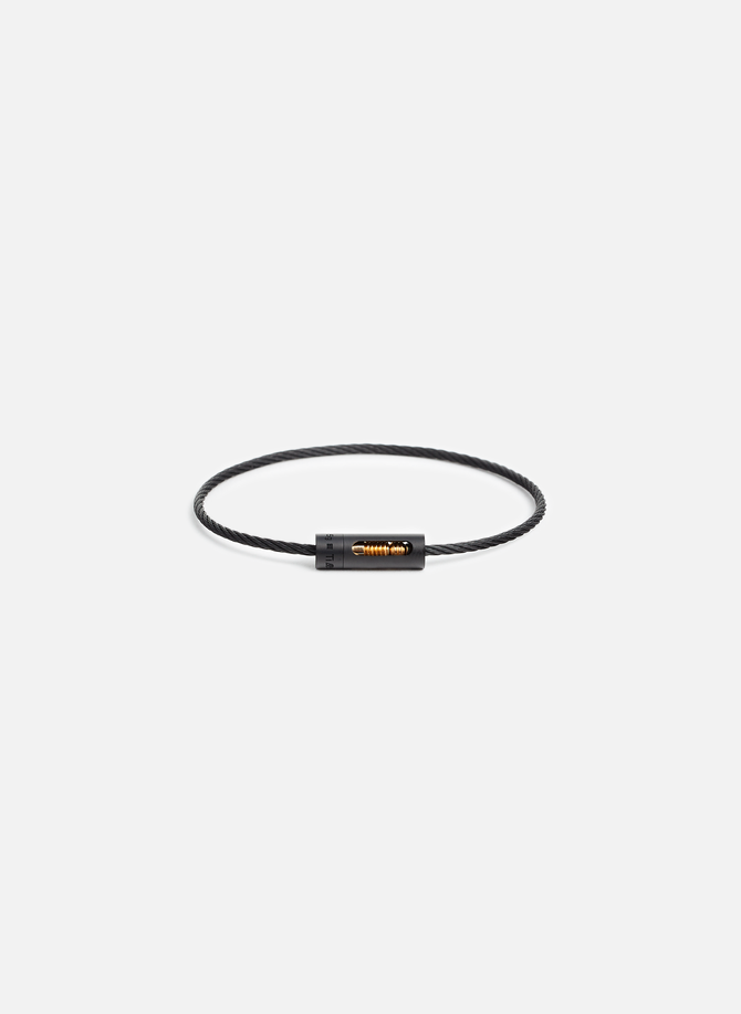 5g cable bracelet in titanium, yellow gold and brushed silver LE GRAMME