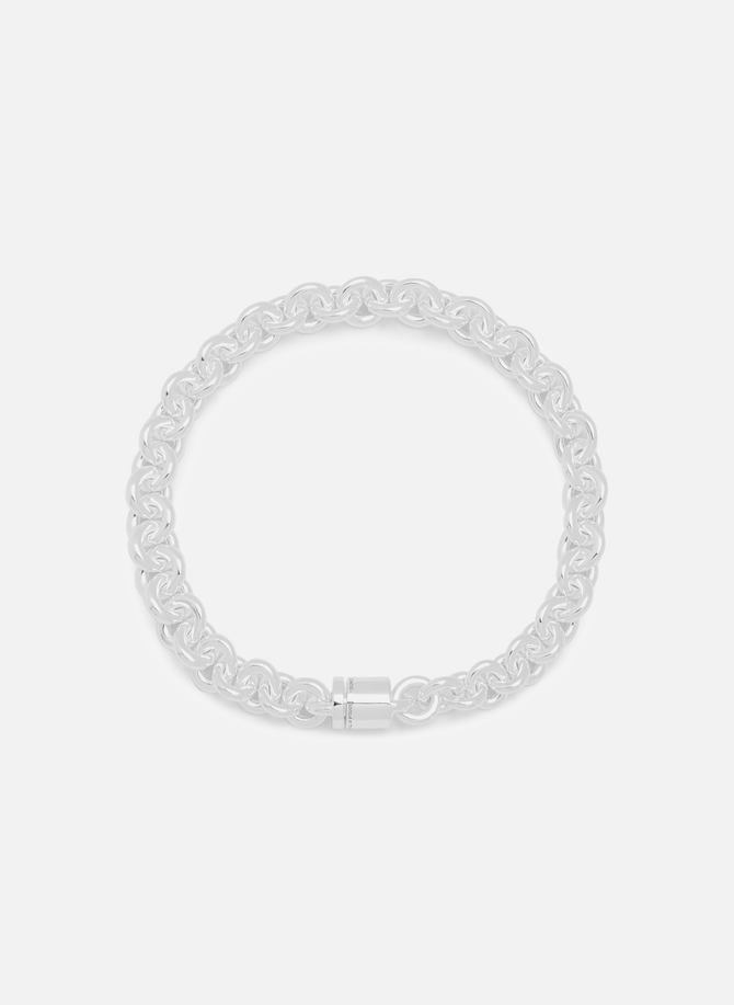 LE GRAMME smooth polished silver 21g interlacing bracelet