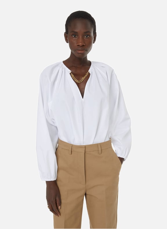 Blouse Panza en coton Blanc by LEBRAND LEBRAND Blouse Panza en coton Blanc