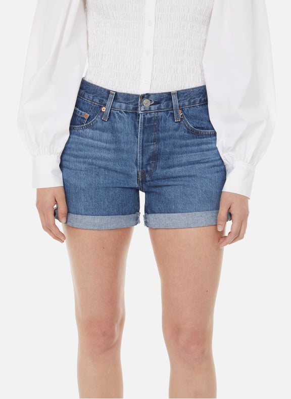 Short court 501 en coton denim Bleu by LEVI'S LEVI'S Short court 501 en coton denim Bleu