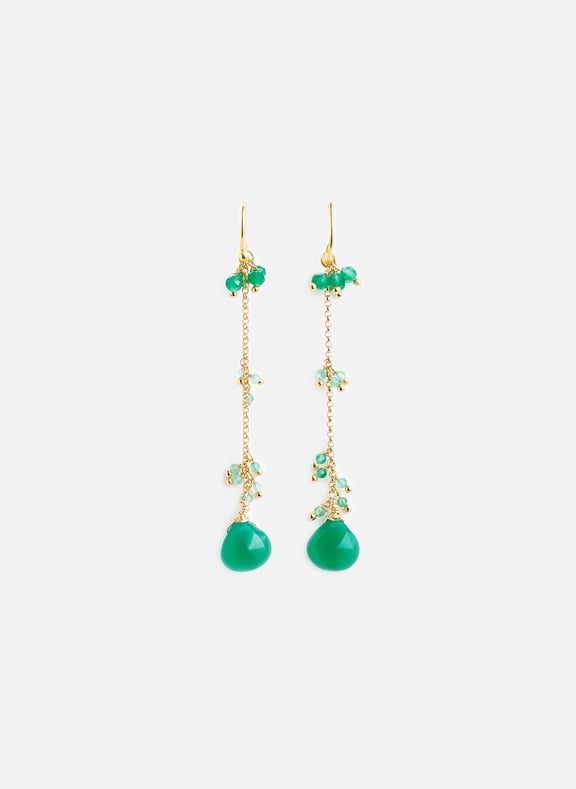 Boucles d'oreille pendentif perle Julia L Vert by LILO LILO Boucles d'oreille pendentif perle Julia L Vert