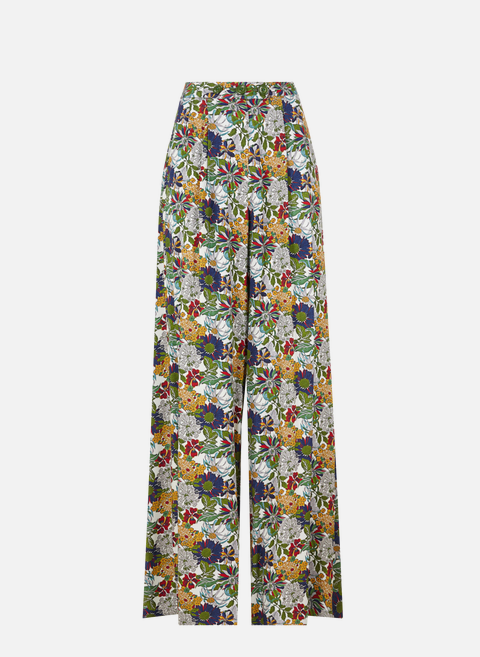 Wide-leg printed cotton pants MulticolorLIYA 