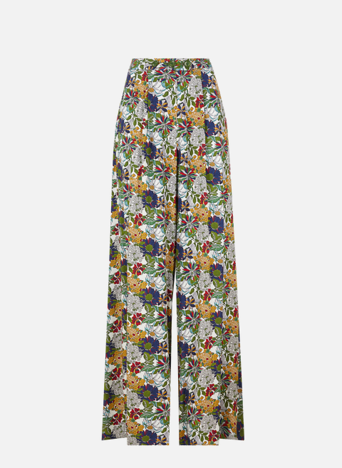 Pantalon large à imprimé en coton MulticoloreLIYA 