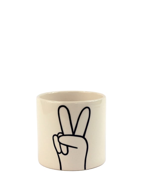 Mini pot Peace en faïence by LOUISE MADZIA LOUISE MADZIA Mini pot Peace en faïence
