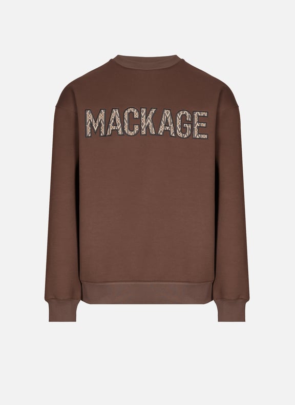Sweatshirt en coton mélangé Marron by MACKAGE MACKAGE Sweatshirt en coton mélangé Marron