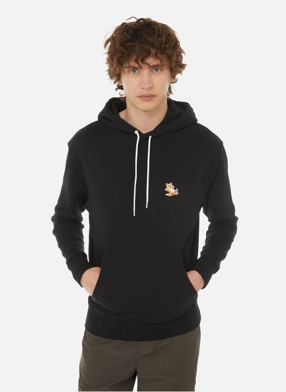Hoodie en coton Noir by MAISON KITSUNÉ MAISON KITSUNÉ Hoodie en coton Noir