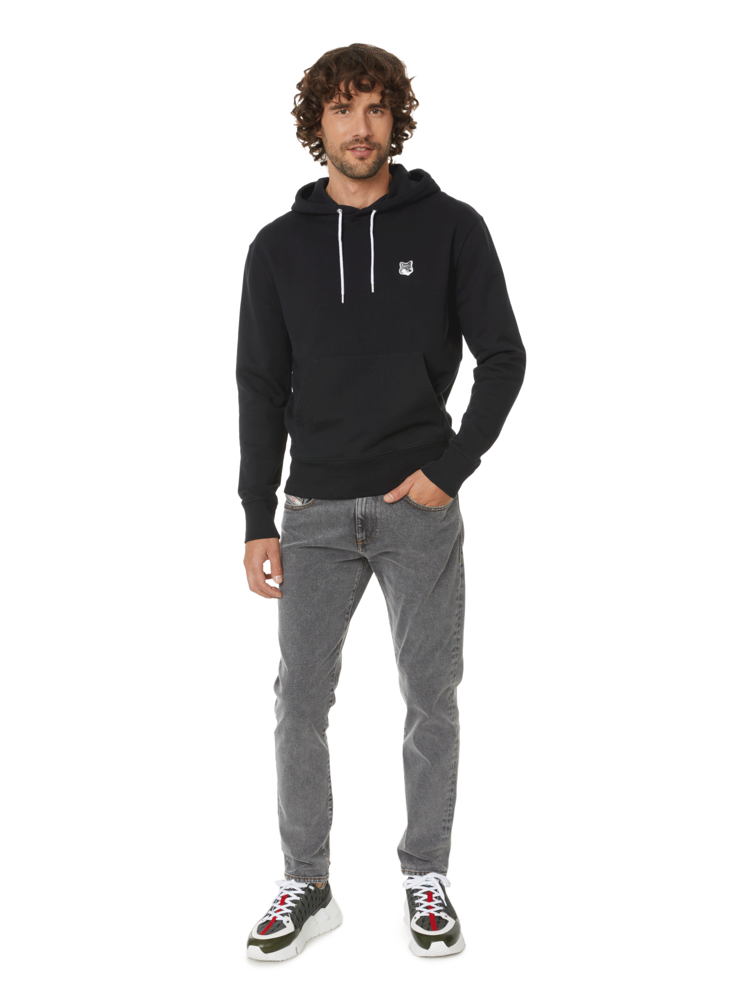 Sweat-shirt Café Kitsuné Homme - Noir, Taille L, 100% Coton, Occasion Parfait état