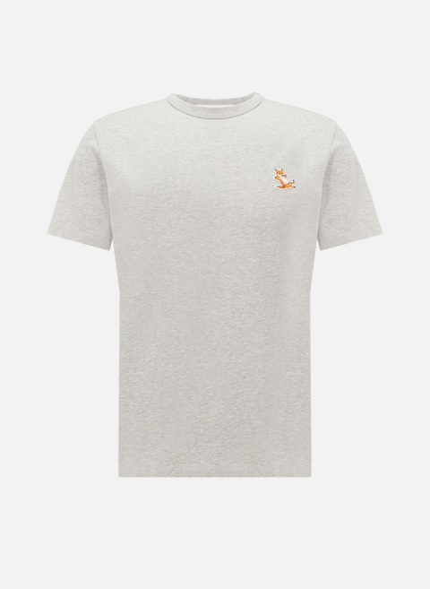 T-shirt Chillax Fox en coton GrisMAISON KITSUNÉ 