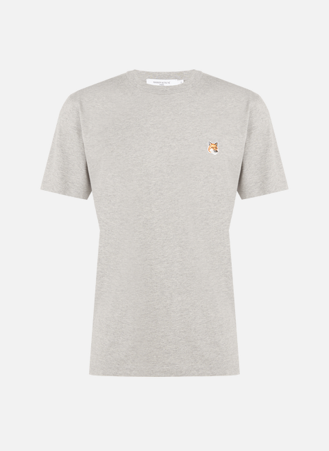 Graues T-Shirt mit FuchswappenMAISON KITSUNÉ 