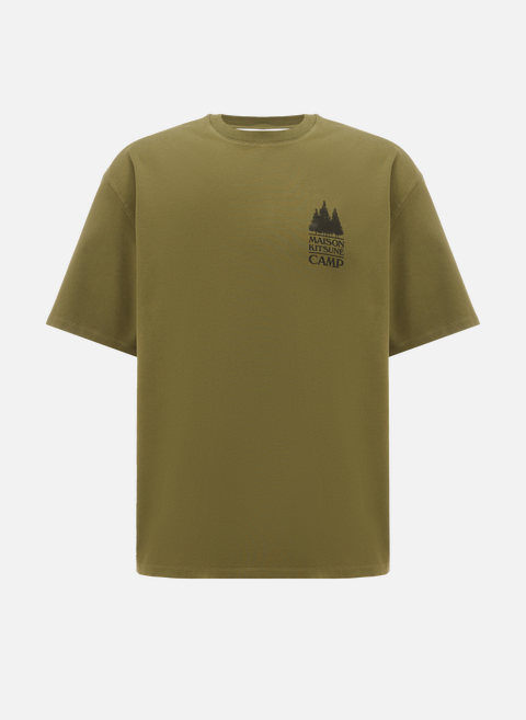T-shirt Maison Kitsuné Camp en coton VertMAISON KITSUNÉ 