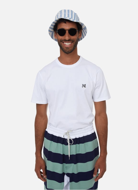 T-shirt Tête de renard gris en coton Blanc by MAISON KITSUNÉ MAISON KITSUNÉ T-shirt Tête de renard gris en coton Blanc
