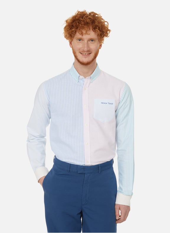 Chemise rayée Bonne Graine French Touche en coton Rose by MAISON LABICHE MAISON LABICHE Chemise rayée Bonne Graine French Touche en coton Rose