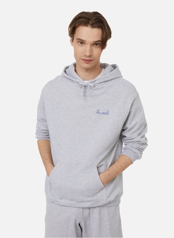 Hoodie Réaumur The coach en coton Gris by MAISON LABICHE MAISON LABICHE Hoodie Réaumur The coach en coton Gris