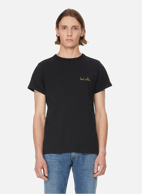 Le T-shirt Poitou broderie best seller en coton organique Noir by MAISON LABICHE MAISON LABICHE Le T-shirt Poitou broderie best seller en coton organique Noir